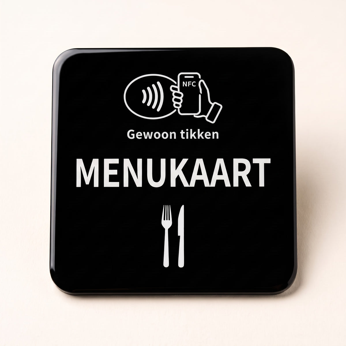 NFC-Karte Speisekarte, 10 × 10 cm, niederländische Version | Nederlands