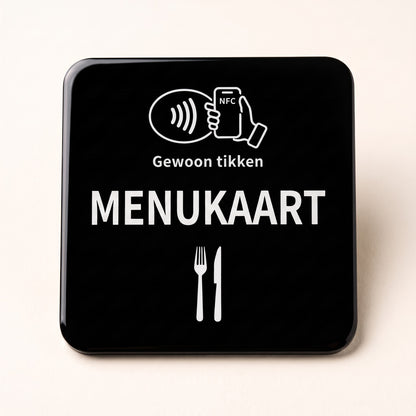 NFC-Karte Speisekarte, 10 × 10 cm, niederländische Version | Nederlands